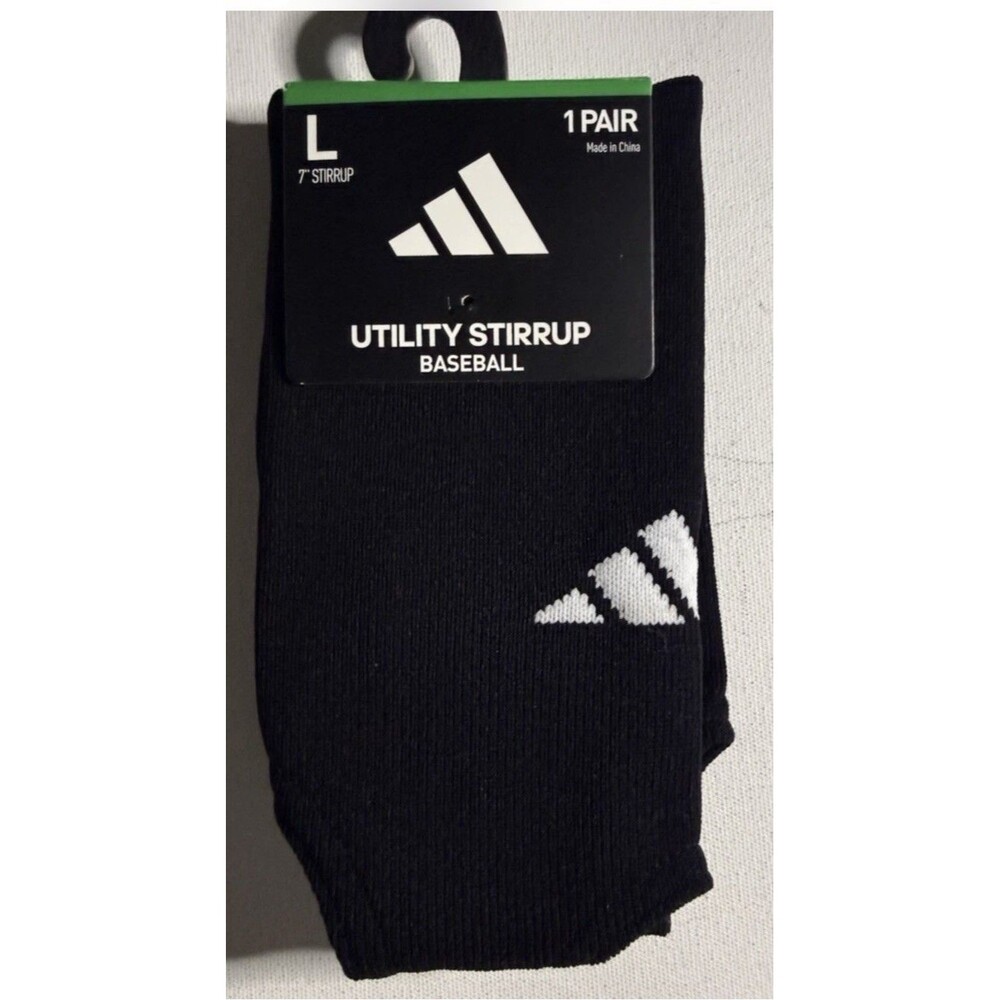 Adidas Unisex Stirrup Socks for Baseball, Softball & Team Large Black